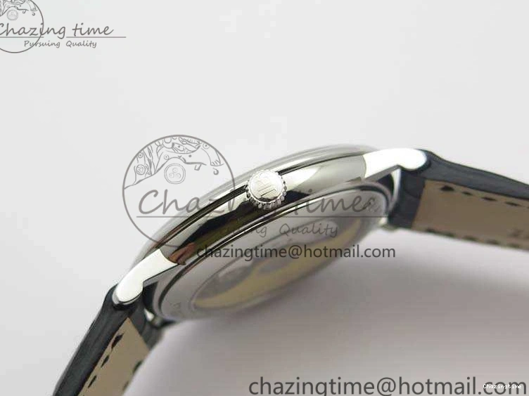 0519 Villeret 6651 SS ZF 1:1 Best Edition White Dial On Black Leather Strap A Practical 8098